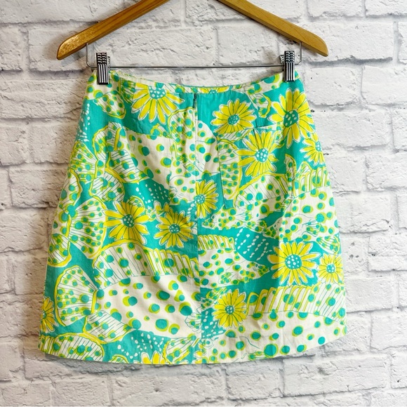 Lilly Pulitzer Daisy And Tropical Fish Skirt FLAW - Picture 3 of 12